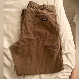Men’s Dickies Relaxed Fit Carpenter Brown Work Pants - ED218STB - 40x32